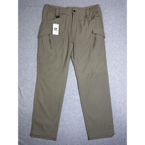 Flexcamo Pants Mens 2XL-30 Khaki Tactical Series Cargo Zip Pockets Elastic Waist